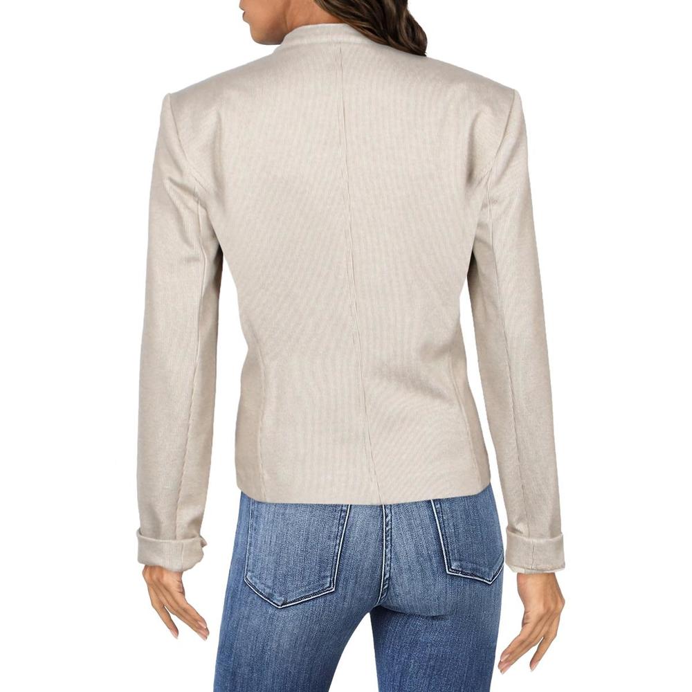 Tommy Hilfiger Womens Tan Pinstripe Business Work Jacket NWOT_2